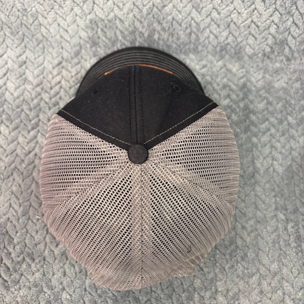 Richardson Hat Girl Dad Trucker Men OSFA Black Grey Leather Patch 112 - Picture 3 of 6
